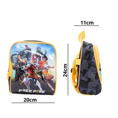 Imagem de Kit Mochila com Rodinhas + Lancheira Térmica Free Fire