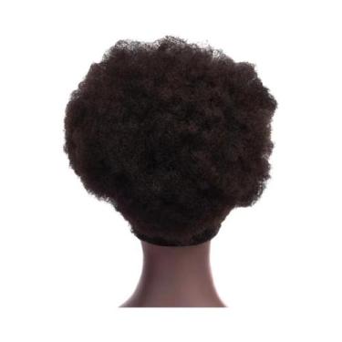 Imagem de Coque Afro Sintético Grande Cacheado Crespo Com Presilhas Para Mulhere