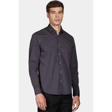 Imagem de Camisa Aramis Regular Manga Longa Fil a Fil Grafite-Masculino