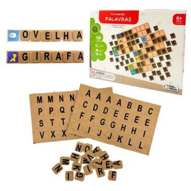 Imagem de Brinquedo Educativo Formando Palavras Pedagógico Madeira - Pais E Filh