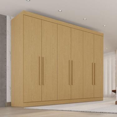 Imagem de Guarda-roupa Casal 6 Portas 6 Gavetas 100% Mdf Órion Plus Jequitiba