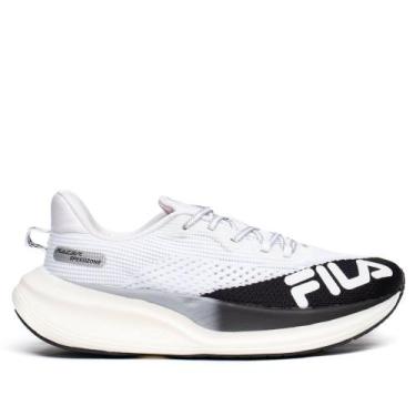 Imagem de Tênis Masculino Fila Racer Speedzone Corrida Branco/Preto, Branco, Pre