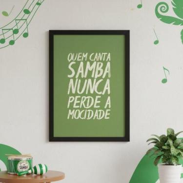 Imagem de Quadro Decorativo Samba Mocidade 33X24Cm Mold Preta Vidro - Quadros On
