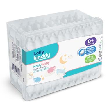 Imagem de Hastes Flexíveis HastyBaby - A Partir de 0+ Meses - Maciez e Conforto para Higienização do Bebê - Caixa com 50 Unidades - Lolly