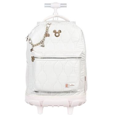 Imagem de Mala com Rodas e Alça Escolar 17T Mickey Teen New Puffer Nude 15110 - Xeryus