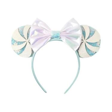 Imagem de Tiara De Natal Com Lantejoulas Em Forma De Floco De Neve Do Mickey Mou