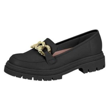 Imagem de Sapato Loafer Moleca Com Corrente No Cabedal - 5775.101.9569-Feminino