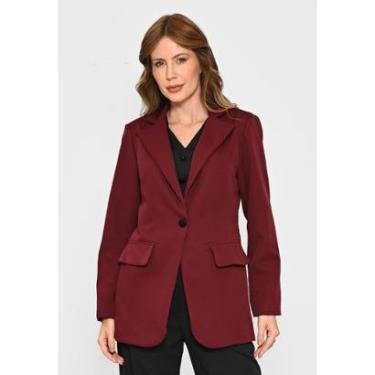 Imagem de Blazer Bisô Recortes Alfaiataria Vinho-Feminino