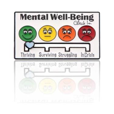 Imagem de Broche Rotativo De Bússola De Cores Esmaltado, Distintivo De Roda De C