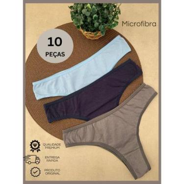 Imagem de Kit 5 Calcinhas Conforto Premium em Microfibra Lisa Tanga - Atacadão D