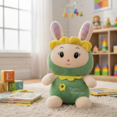 Imagem de Coelho Pelúcia Girassol Macio Para Criança Brinquedos 35cm - NoBrand, 