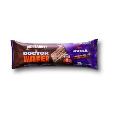 Imagem de Dr Peanut Barra Doctor Wafer Avelã 25g 6g Proteina Zero Açúcar