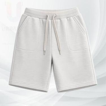 Imagem de Short Infantil Bermuda Masculino Liso Moleton Estilo Confort Premium Moletom Casual Moderno-Masculino