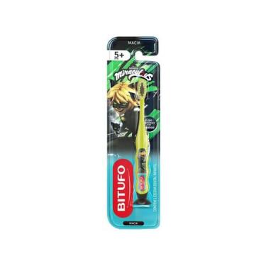 Imagem de Escova de Dente Infantil Bitufo Ladybug e Cat Noir Macia