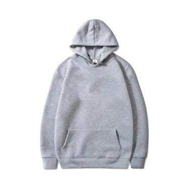 Imagem de Moletom Masculino Oversize Preto Com Capuz, Pullover Casual De Cor Sól