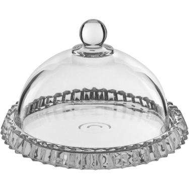 Imagem de Queijeira Redonda Home&co Com Tampa Eco Crystal 19x12x12cm