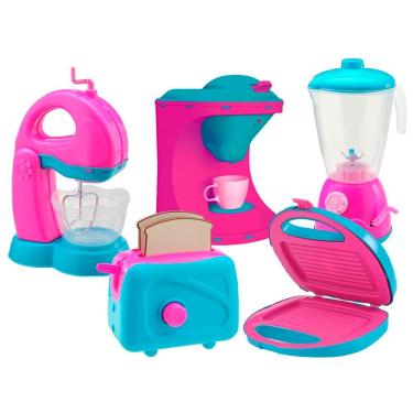Imagem de Kit Mini Brinquedo Infantil Menina Cozinha Eletrodomésticos
