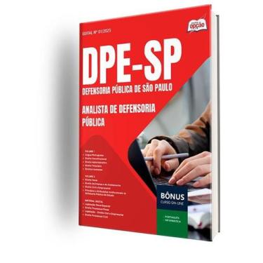 Imagem de Apostila DPE-SP - Analista de Defensoria Pública - Apostilas Opção