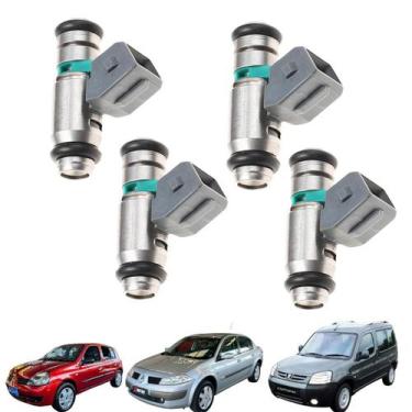 Imagem de Kit 4x Bico Injetor Clio Megane Scenic 1.6/2.0 Flex 16v BIK042 - WOKAV