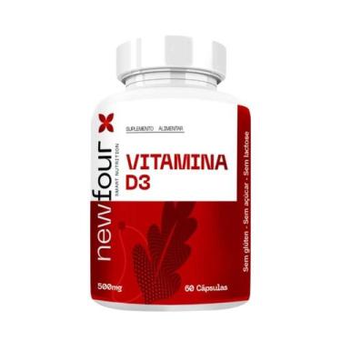 Imagem de Vitamina D3 500mg 60 cápsulas New Four Sem sabor Sabor:Sem sabor, Sem 