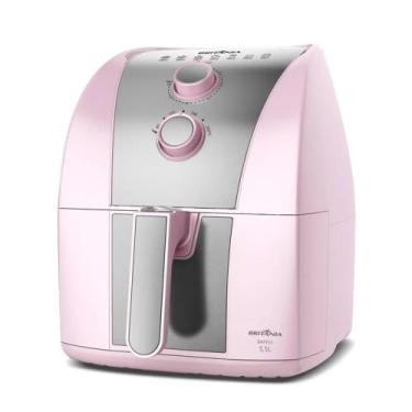 Imagem de Fritadeira Rosa Sem Oleo Britânia 1500w 5,5 Litros 110v, Rosa, 220V