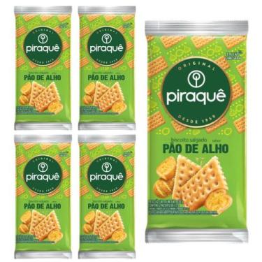 Imagem de KIT 5 Biscoito Salgado Pão de Alho 138g Piraquê