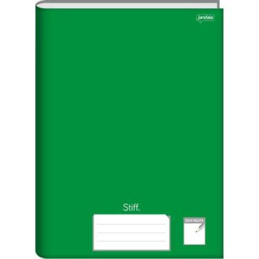 Imagem de Caderno Brochurão sem Pauta STIFF 96 Folhas Verde Pacote com 05 - Jand