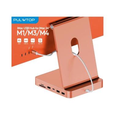 Imagem de Hub USB-C Para iMac 24 Polegadas 2021/2023/2024 Com USB-C/A 10Gbps, Su
