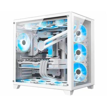 Imagem de Gabinete Gamer K-Mex Space Atx CG-W2R4 Branco Sem Fonte