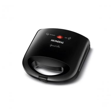 Imagem de Sanduicheira Mondial Pratic Grill SN-01 2 em 1 com Chapas Duplas Antiaderentes 750W 220V