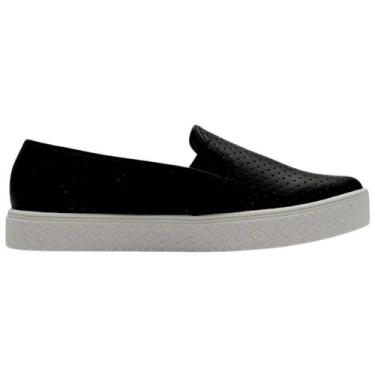 Imagem de Tenis Casual Slip On Flatform Feminino Moleca 5712.304.11437, Preto, 3