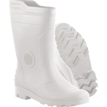 Imagem de Bota de PVC Branca, Cano Médio, 28 cm, com Forro, 38, 7069100038 , Von