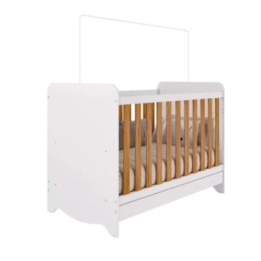 Imagem de Berço Peroba Ben Americano Branco c/ Amêndoa 3 em 1 Infantil, U, BRANC