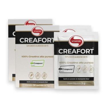 Imagem de Kit 2 Creafort Creatina Creapure Vitafor 30 Sachês 3g