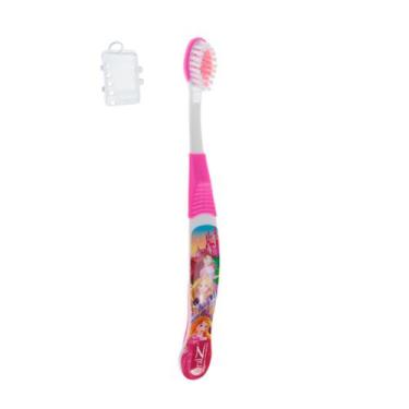 Imagem de Escova Dental Infantil Cerdas Macias Princesas C/ Capa Protetora - Zei