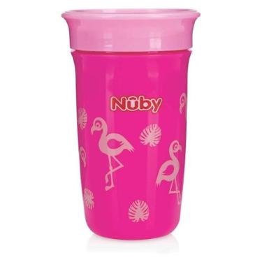 Imagem de Copo Infantil 360º Bebendo Sozinho Rosa 300ml  Nûby - Cajovil