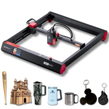 Imagem de Gravadora Laser CNC Alpha MK2 20W, Corta MDF até 20mm e Grava Metais S