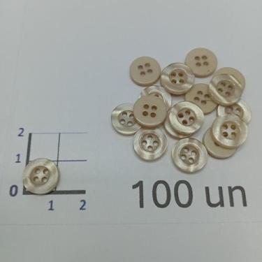 Imagem de Botões Doce de Leite 11mm 4 Furos Brilho Perolado 50Un 100Un 200Un con