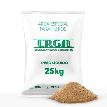 Imagem de Areia para Filtro de Piscina e Poço Artesiano Tamanho Médio 25kg Filtragem Eficiente Granulometria 0,8 a 1,8mm Sol
