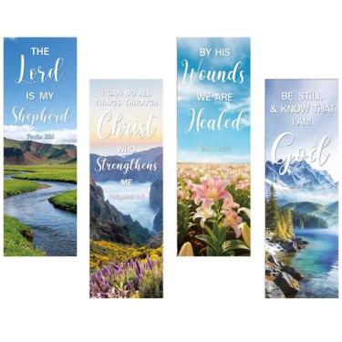 Imagem de Banners para igreja TAKEALOOKO, 4 peças, versículos inspiradores