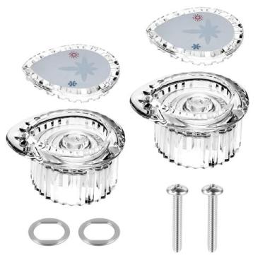 Imagem de Kit de alavanca para chuveiro Coolfell 100710 em acrílico de reposição