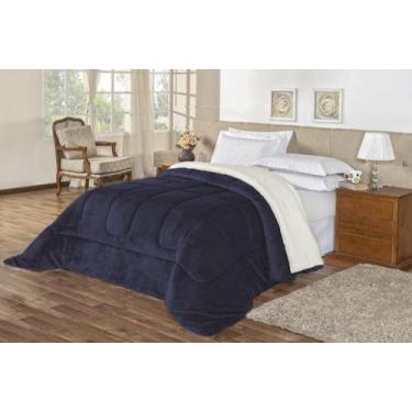 Imagem de Coberdrom Casal Sherpa e Manta Flannel Quentissimo Para Frio Intenso -
