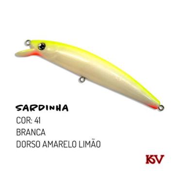 Imagem de Isca Sardinha Da Kv Artificial plug Meia Água barbela 13,5cm, 41