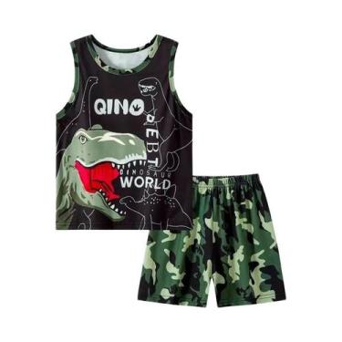 Imagem de Conjunto De 2 Peças Para Meninos E Meninas, Verão, Estampa De Dinossau