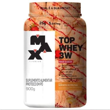 Imagem de Top Whey 3w 900g Sabor Mais Sabor Sorvete De Frutas