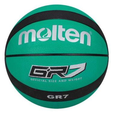 Imagem de Bola basquete molten gr7 rubber cover, Verde, Preto, Branco, UN