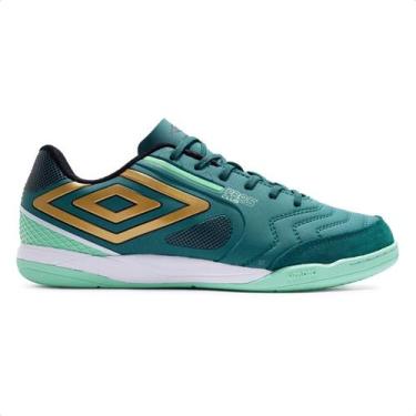 Imagem de Chuteira Futsal Umbro Pro 5 Bump Club Masculina, 41, Verde, Preto