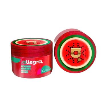 Imagem de Gel Esfoliante Facial e Corporal Allegra Uso Facial e Corporal Fragrância de Melancia 250g
