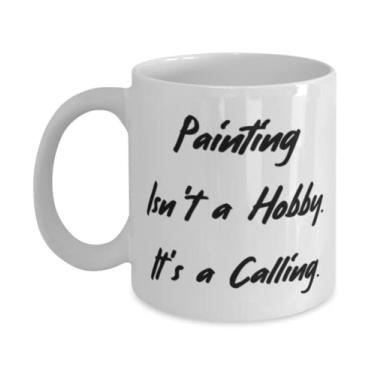Imagem de Presentes de pintura reutilizável, pintura Isn't a Hobby. It's a Calling, Fun Holiday 325 g Caneca de amigos