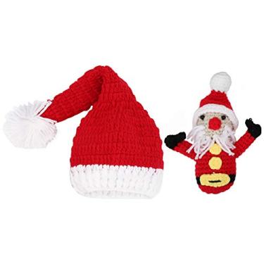 Imagem de Adereços de fotografia de Natal para bebês, fantasia de Natal Papai Noel Roupas de bebê para o dia de Ação de Graças para o Natal